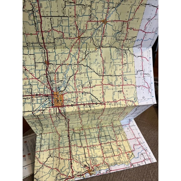 Vintage Iowa Highway Road Map Lot Of 2 1968 & 1969 Retro Travel US State Maps - Picture 4 of 11